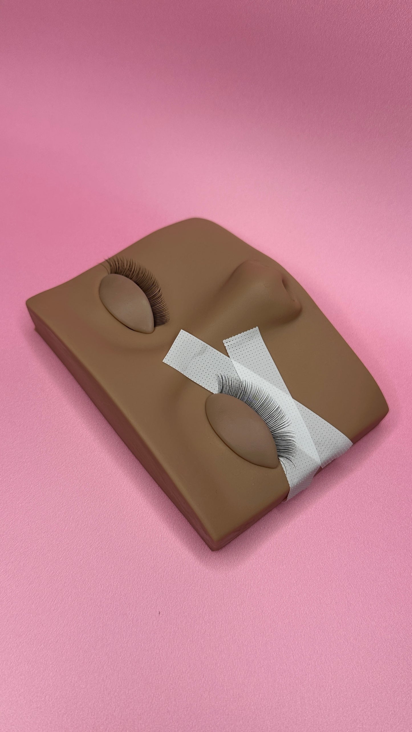 Tête d’entraînement. Deux rangées de cils