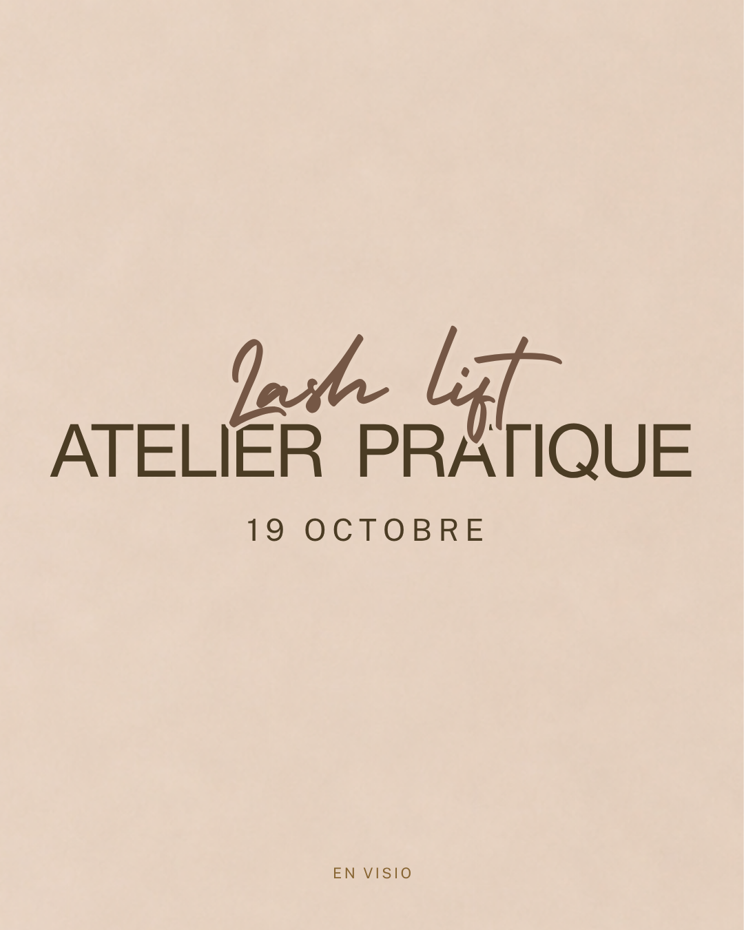 Atelier pratique Lash lift : 19 octobre